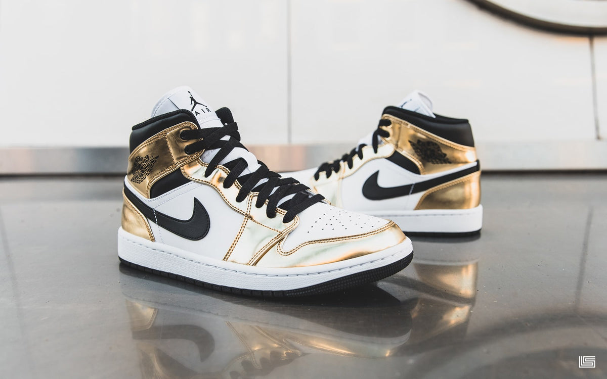 metallic gold aj1 mid