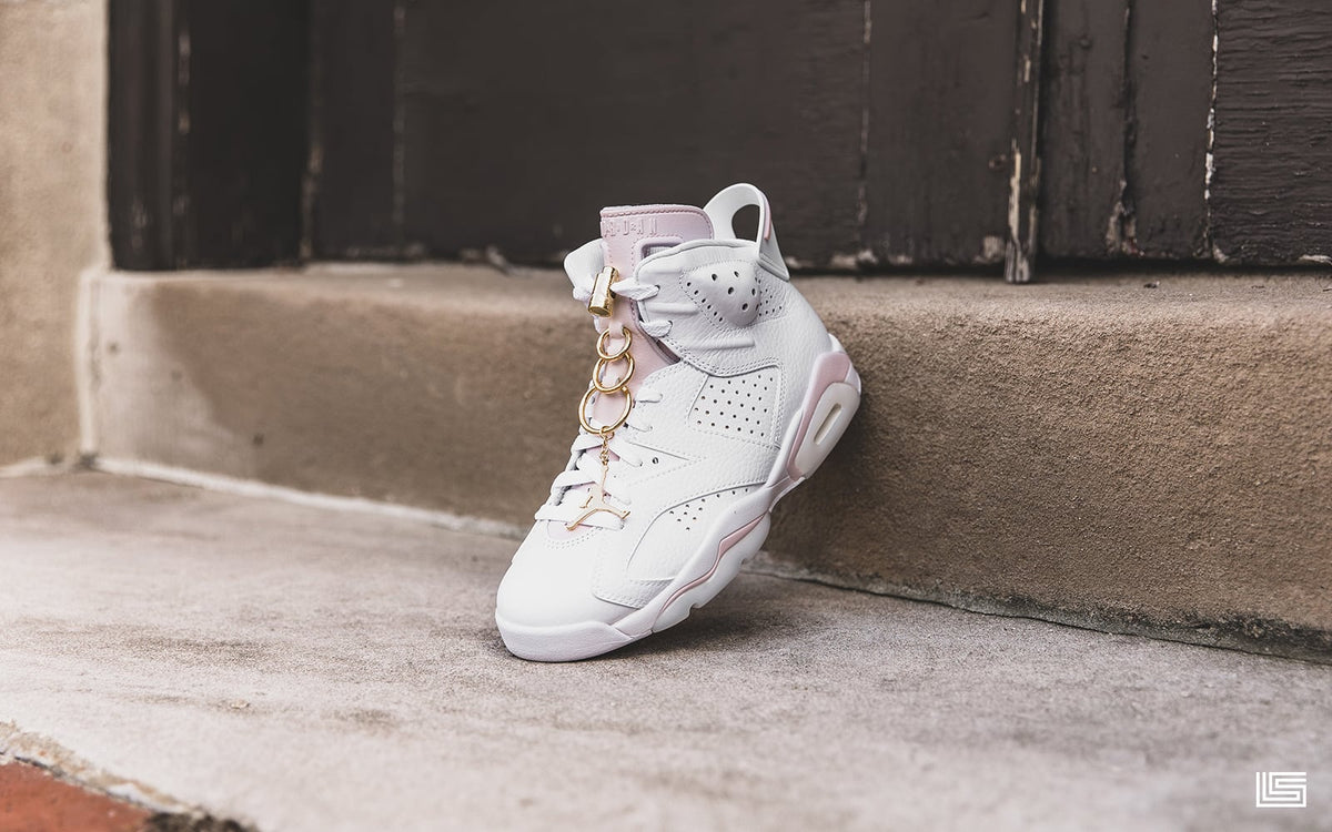 women air jordan 6 gold hoops