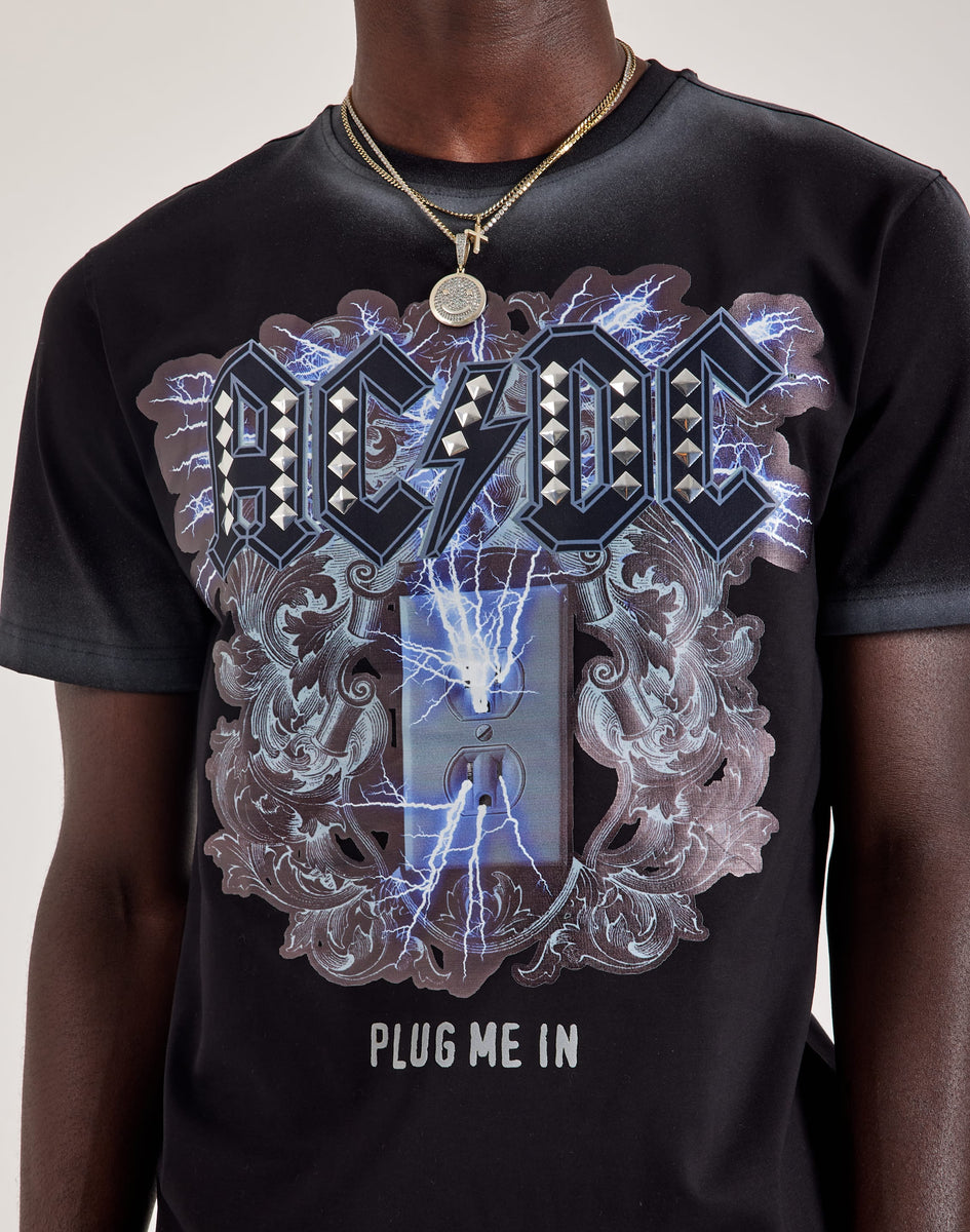 Sweat AC/DC « Plug Me In » - Pull Rock Unisexe Pour Fans De Hard Rock