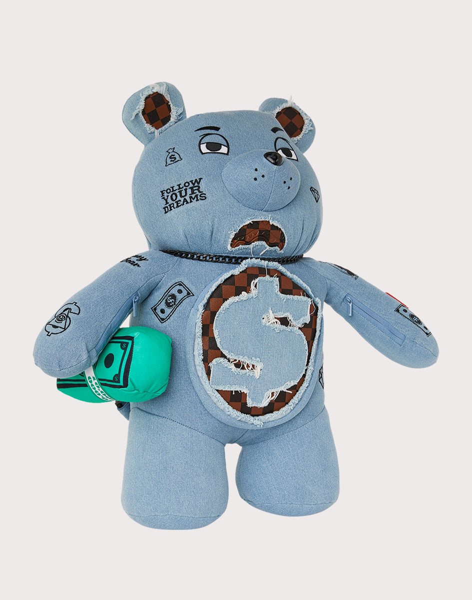 たんたた!!Sprayground 「Money Bear」 バッグ Sprayground Denim Moneybear Backpack – DTLR