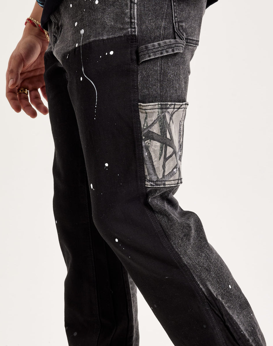 デニムパンツ 【M.P Studios × THE GOD PARTICLE】Quilted flared 