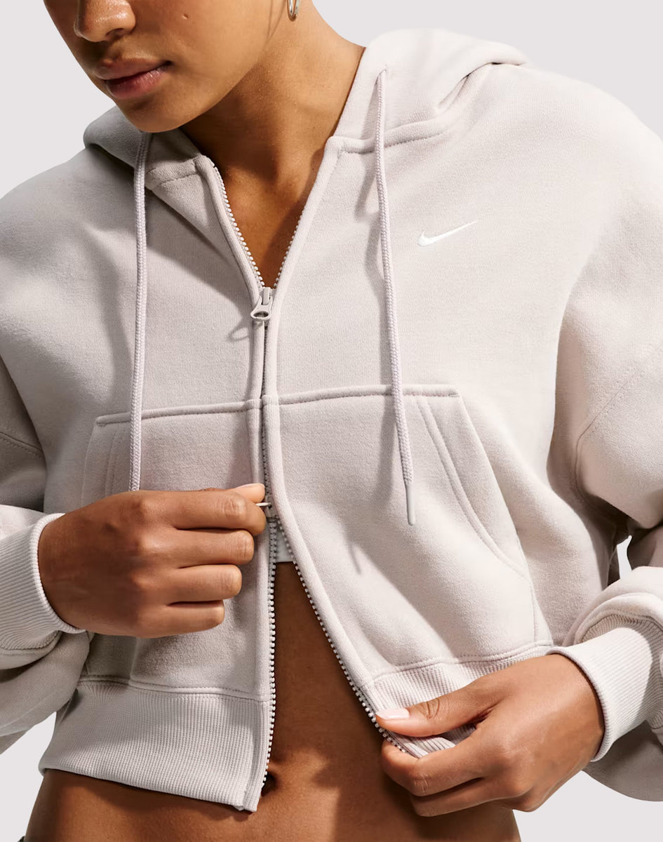 Nike Studio Fleece Cropped Full-Zip Hoodie – DTLR
