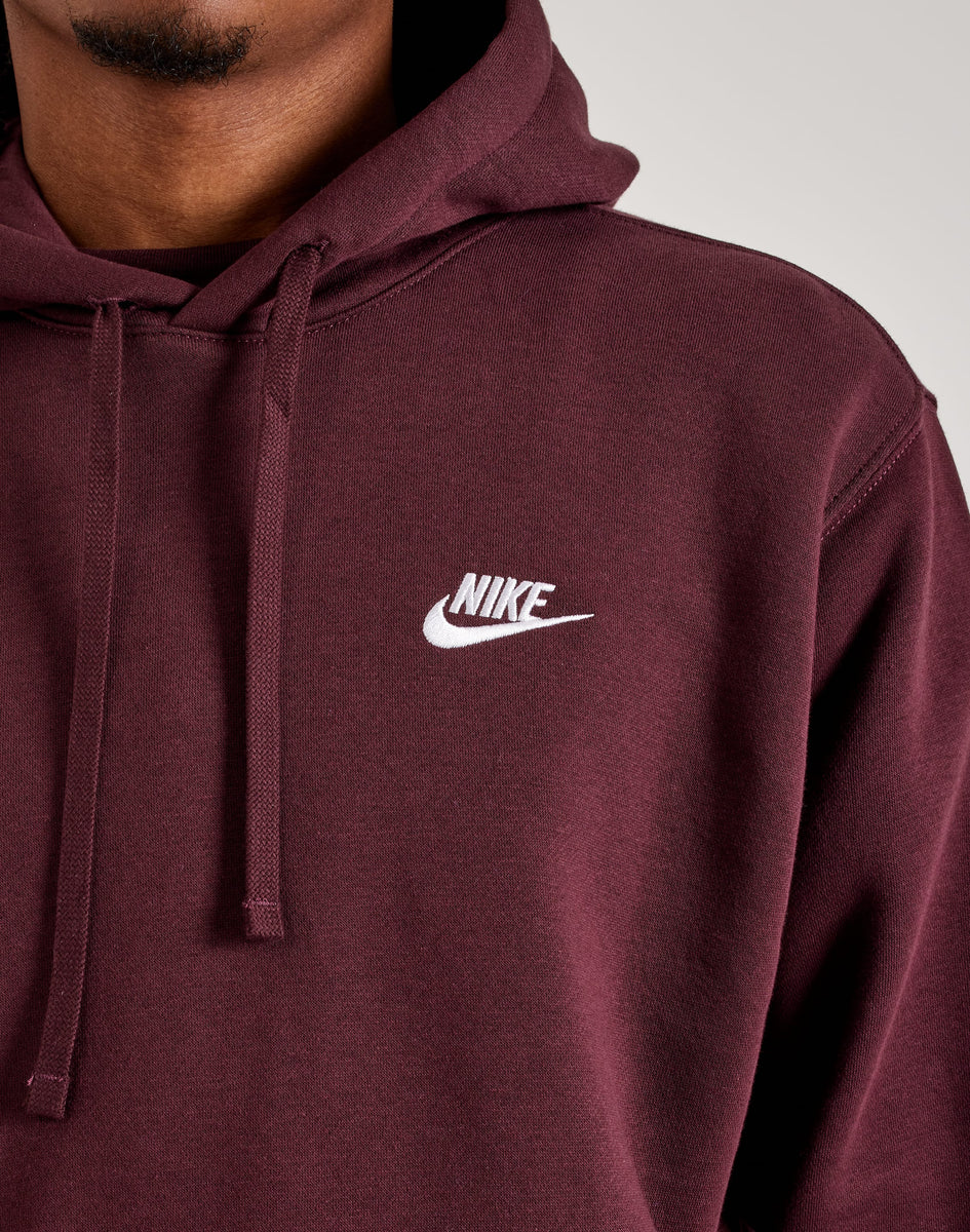 nike pullover hoodie burgundy