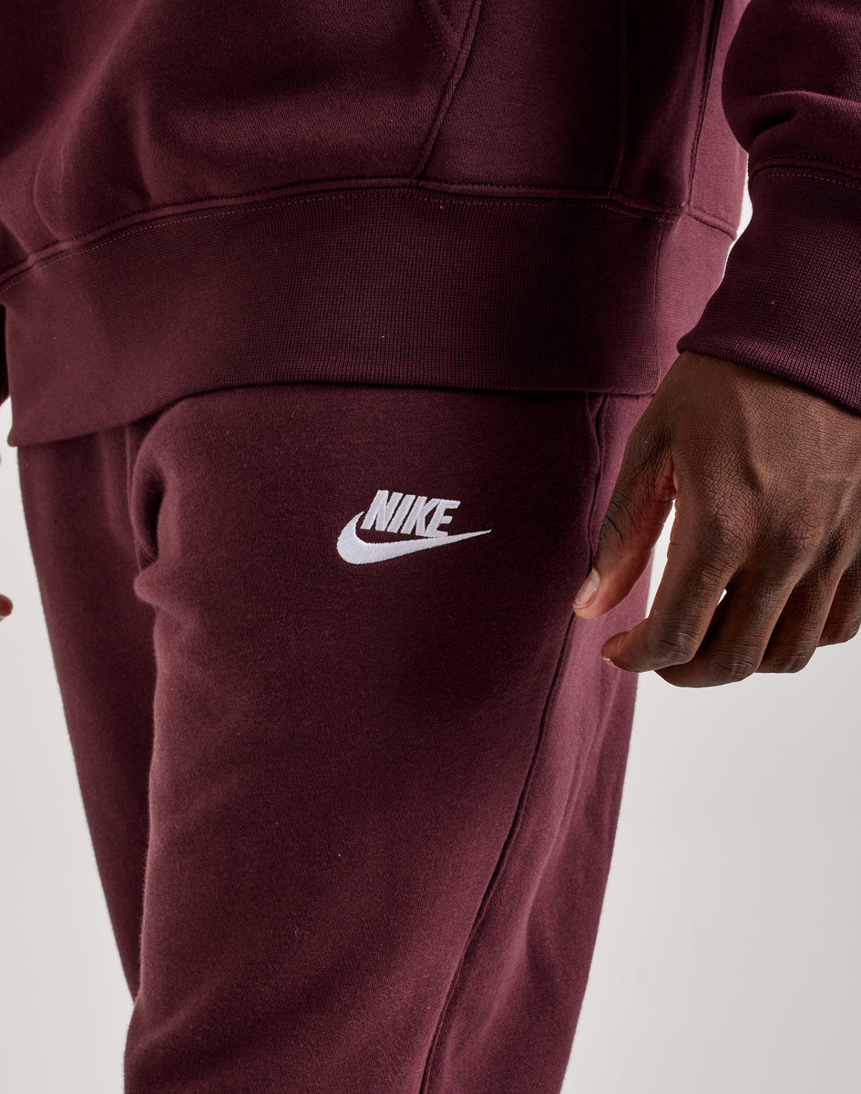 nike burgundy essentials slim joggers