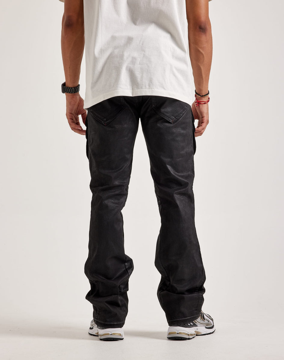 【極美品】LLERU BLACK WAX CARGO DENIM Serenede 1111 Cargo Jeans (Black Wax) 1111-W