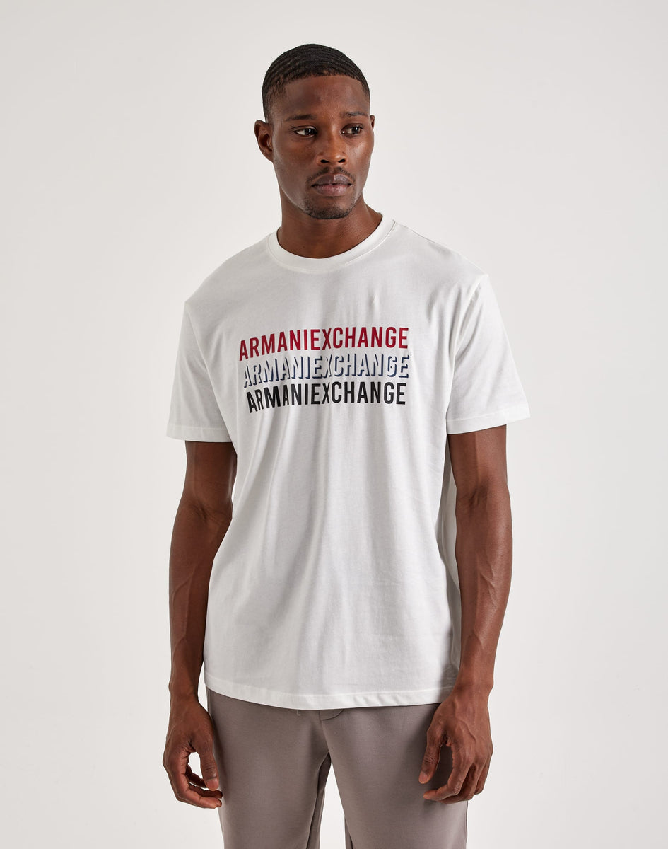 Armani Exchange Triple Logo Print Tee – DTLR