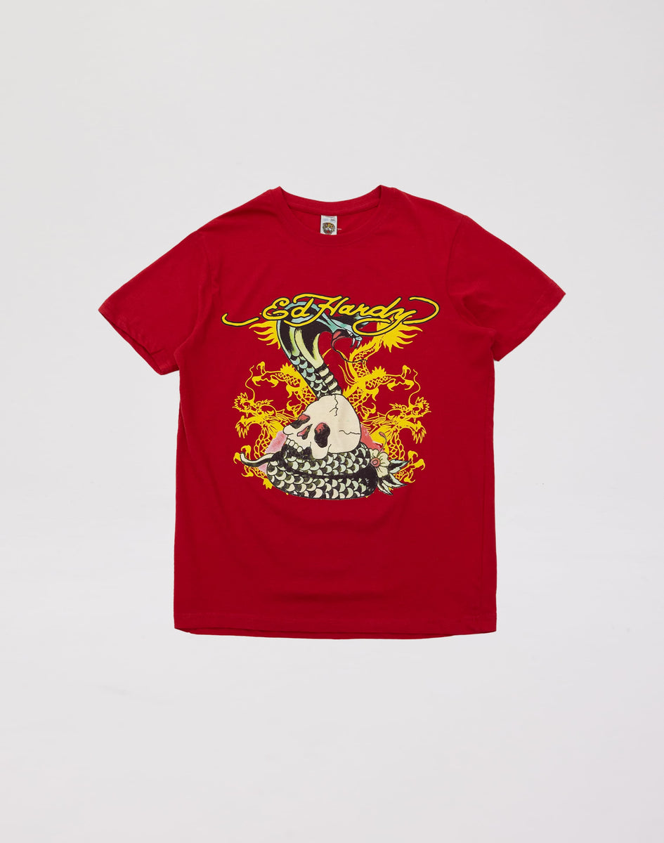 ★正規品★新品★ED HARDY★スカル★タンクトップ★ダークレッド★S★ Ed Hardy Eagle Skull Snake New York Red Hoodie Pullover Men's XL