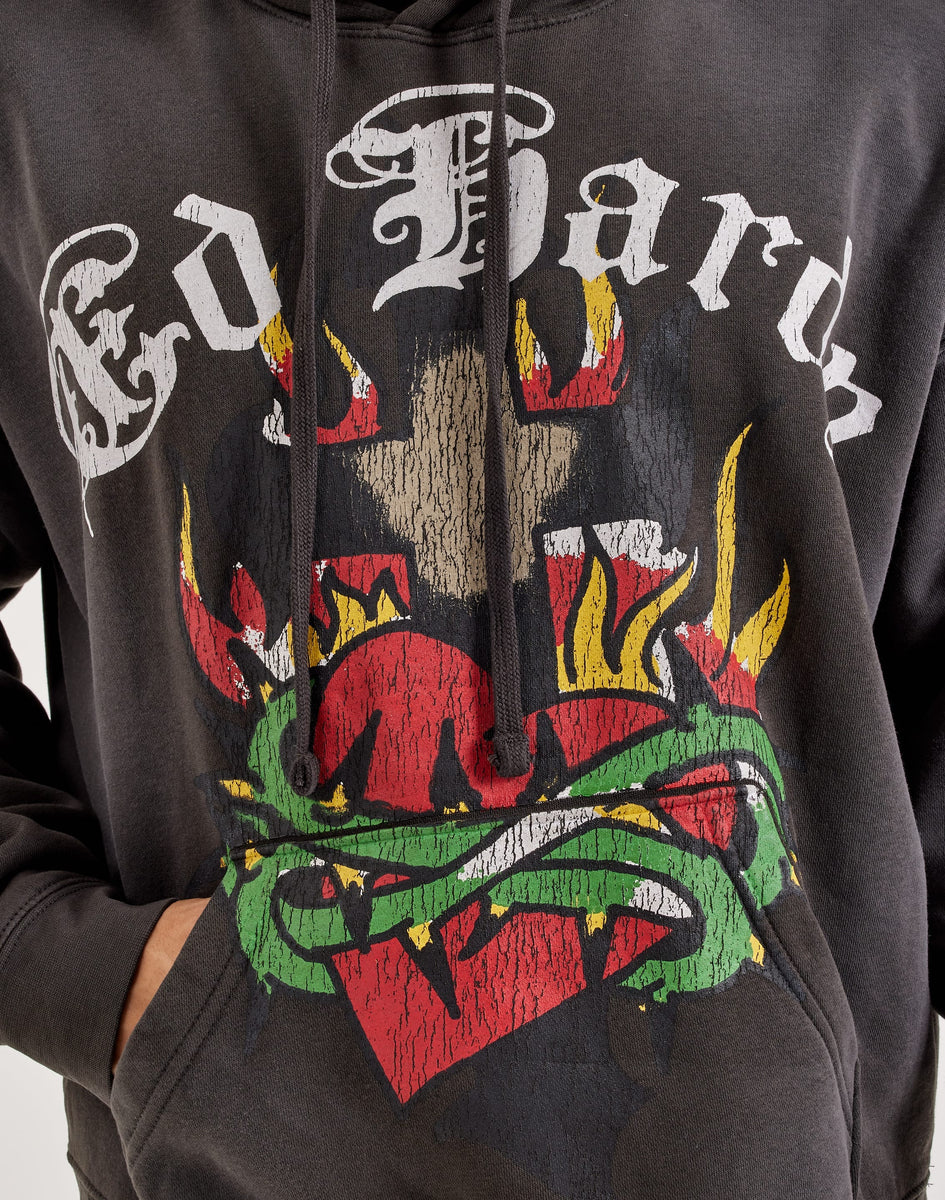 Ed Hardy Heart Cross Pullover Fleece Hoodie – DTLR