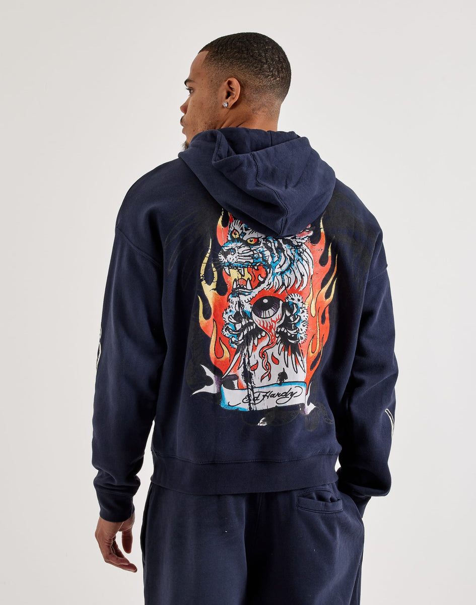 Ed Hardy Tiger Full-Zip Fleece Hoodie – DTLR