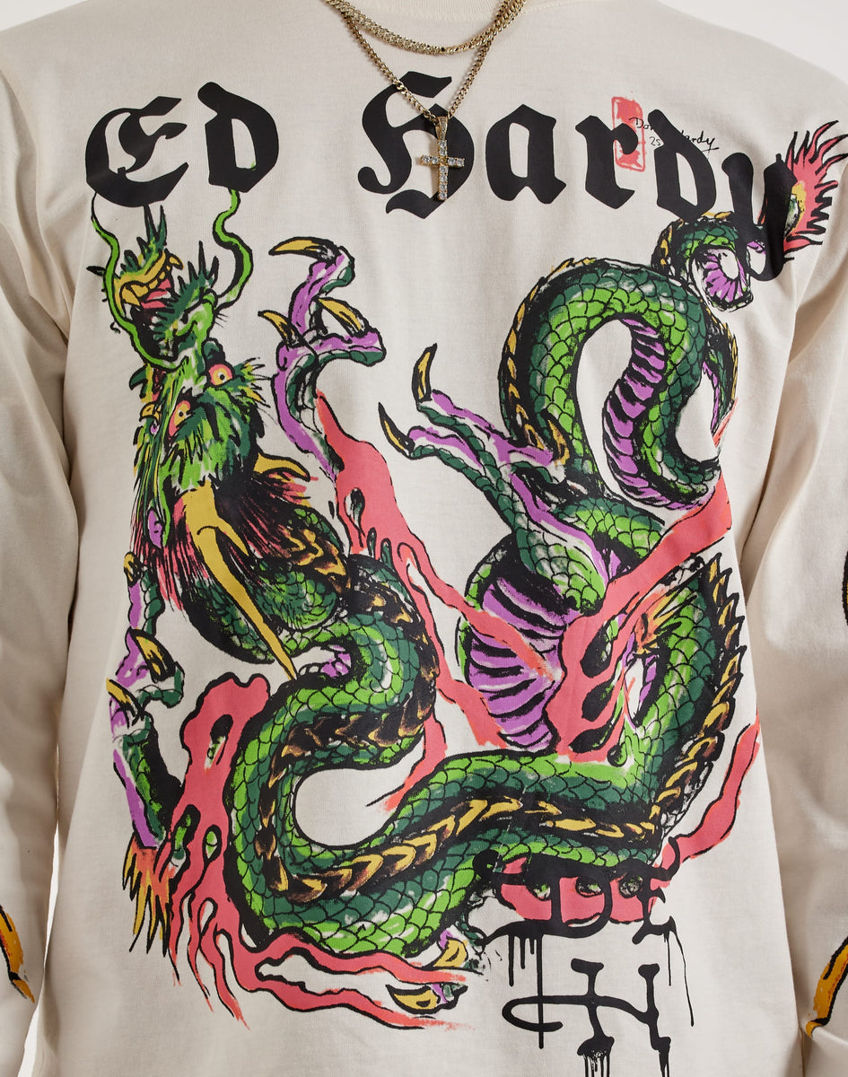 Ed Hardy Dragon Long-Sleeve Tee – DTLR