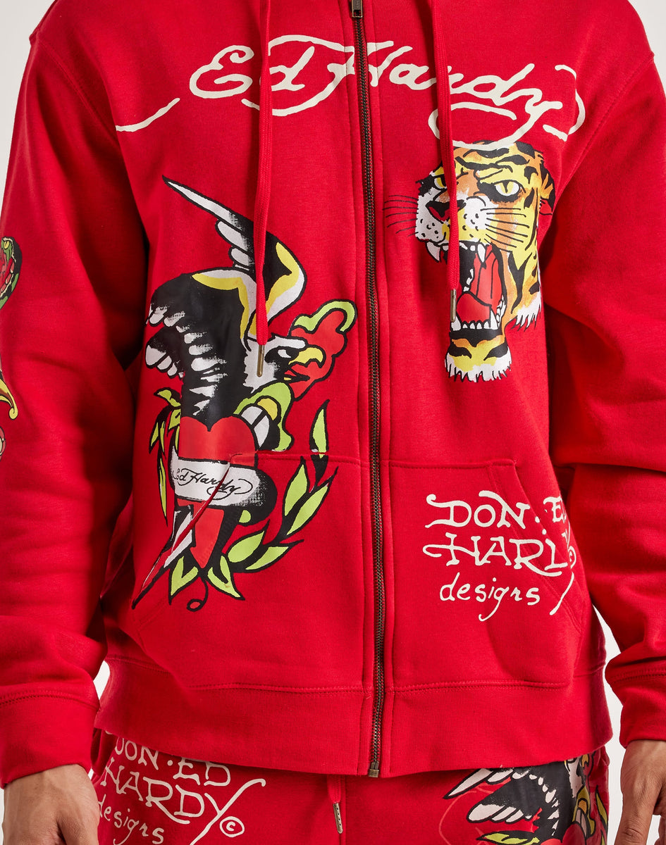 Ed Hardy Eagle Tiger Full-Zip Hoodie – DTLR