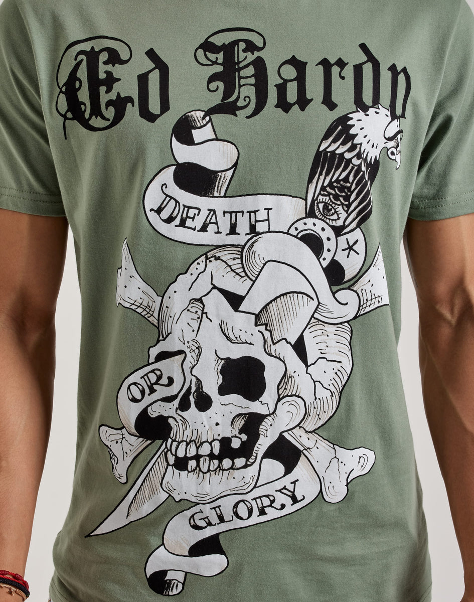 Ed Hardy Death Or Glory Skull Tee – DTLR