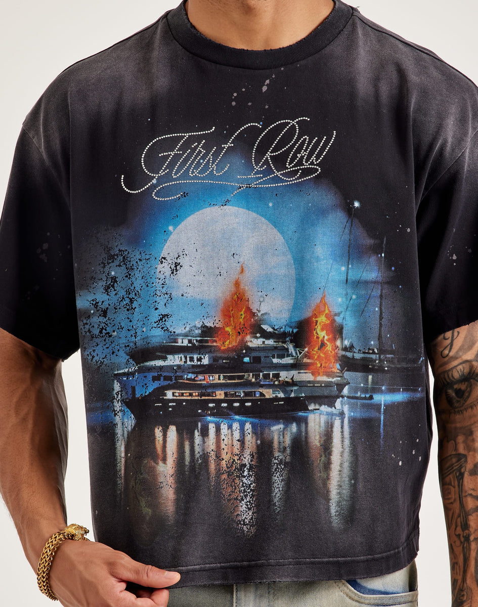 MARK＆LONA 38 First Row Cropped Rhinestone Tee – DTLR