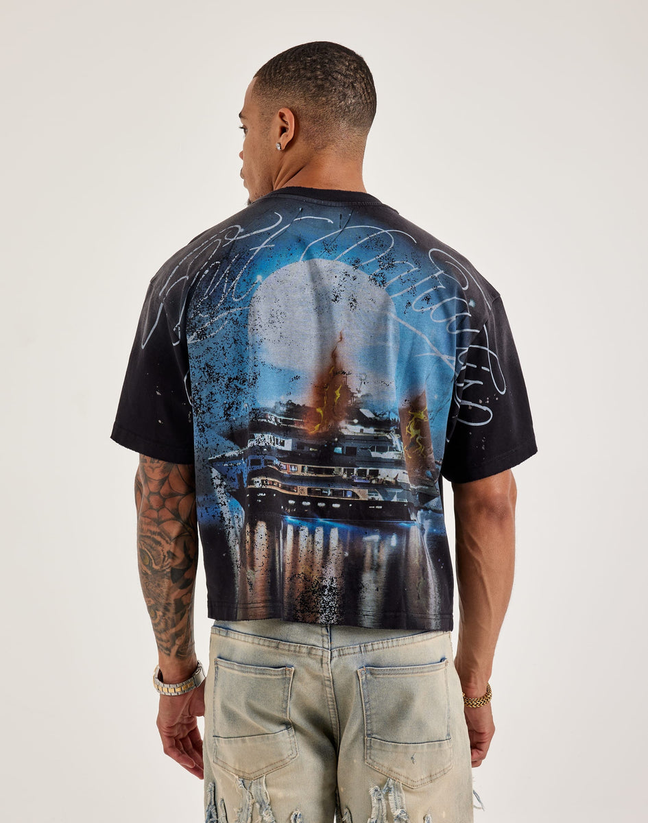 MARK＆LONA 38 First Row Cropped Rhinestone Tee – DTLR