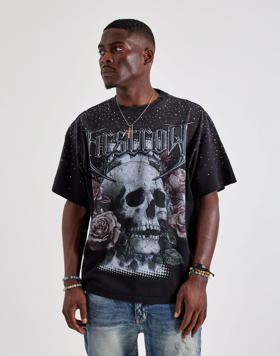 First Row Ride Or Die Rhinestone Tee – DTLR
