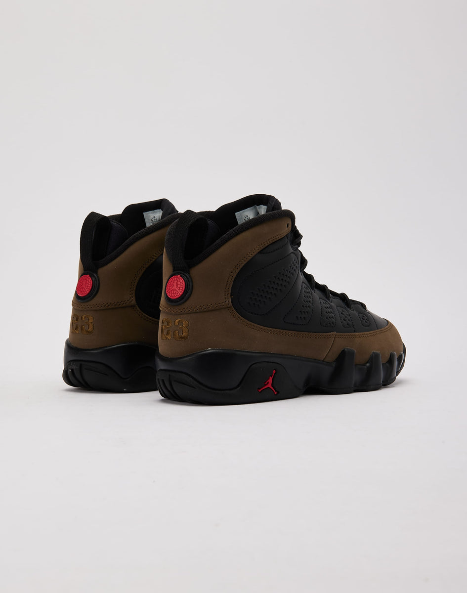 olive and black jordan 9