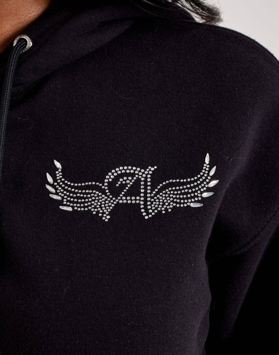 Juicy Couture Angel Reese Cropped Fleece Full-Zip Hoodie – DTLR