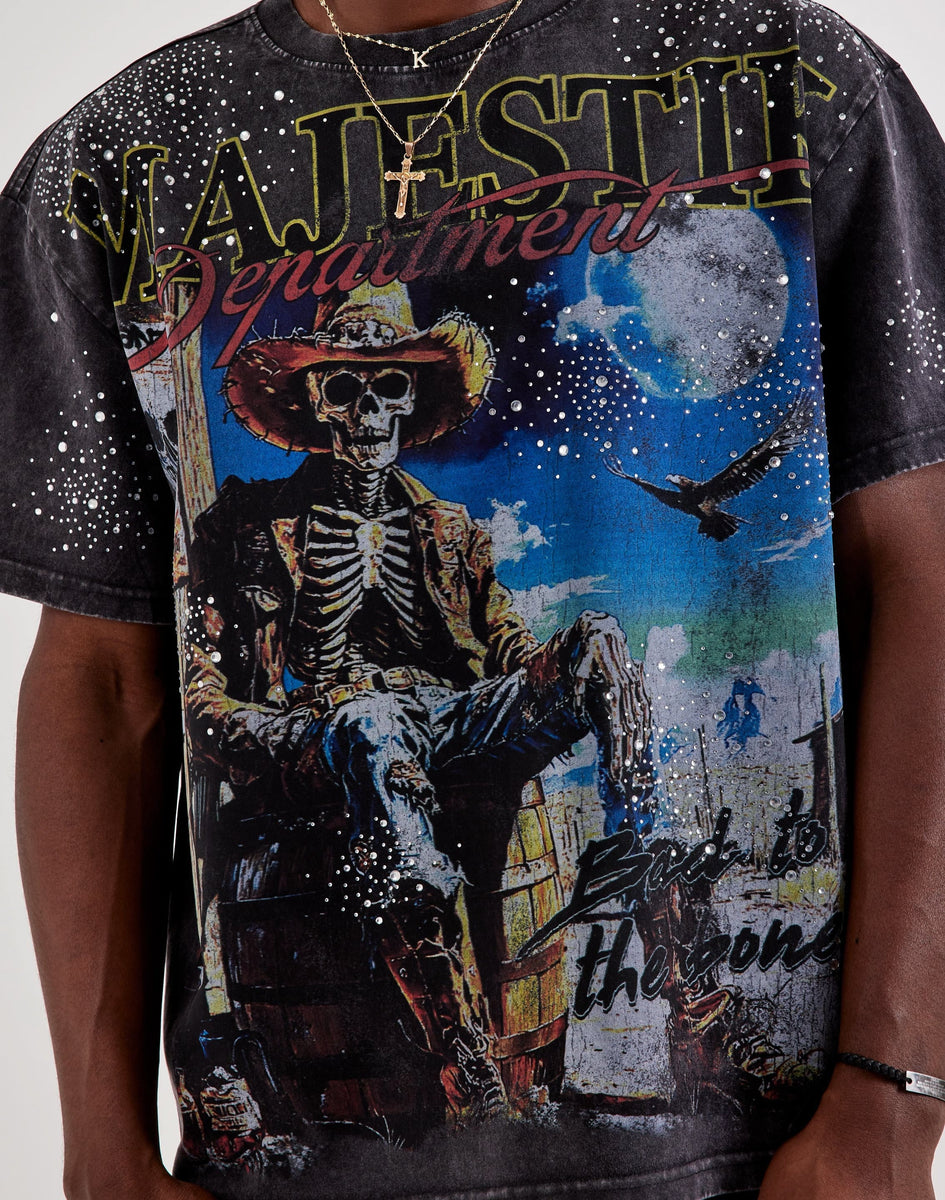 Majestik Bad To The Bone Rhinestone T-Shirt – DTLR