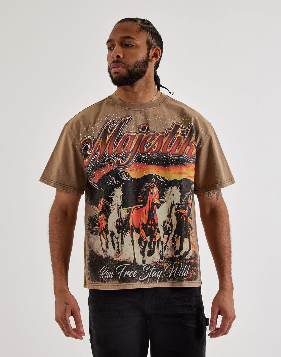 Majestik Run Free Rhinestone Tee – DTLR