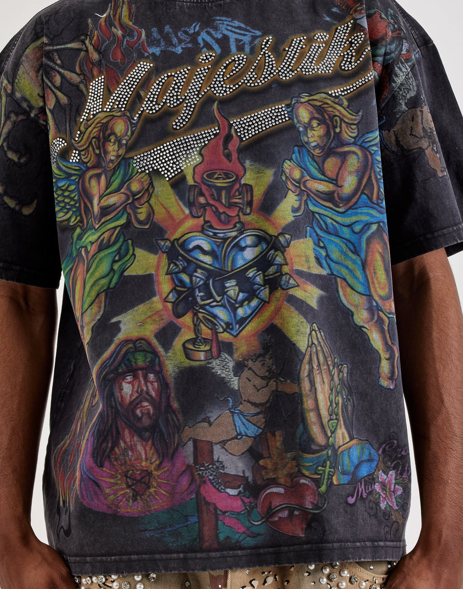 Majestik Garment Dyed Prayers Tee – DTLR