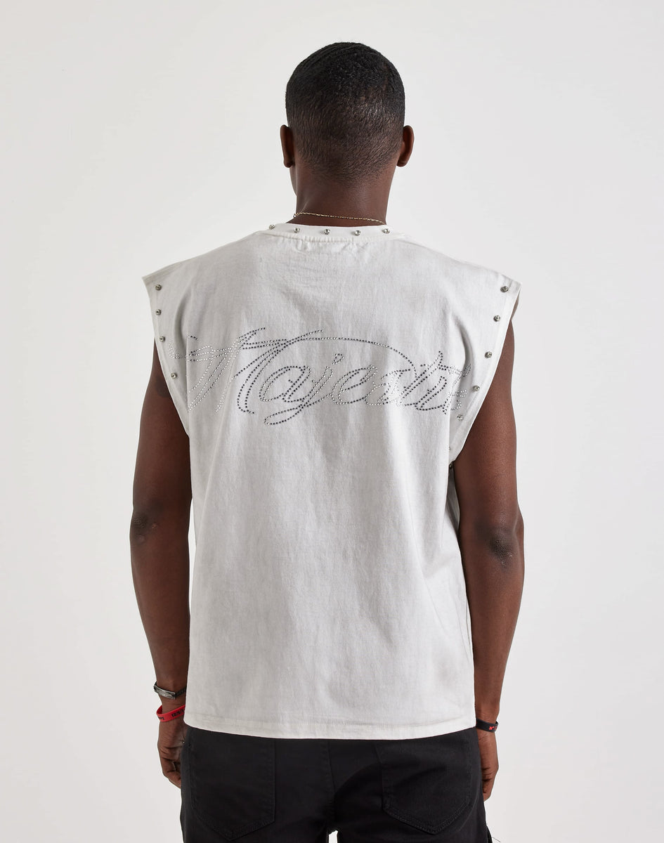 Majestik No Face No Case Rhinestone Sleeveless Tee – DTLR