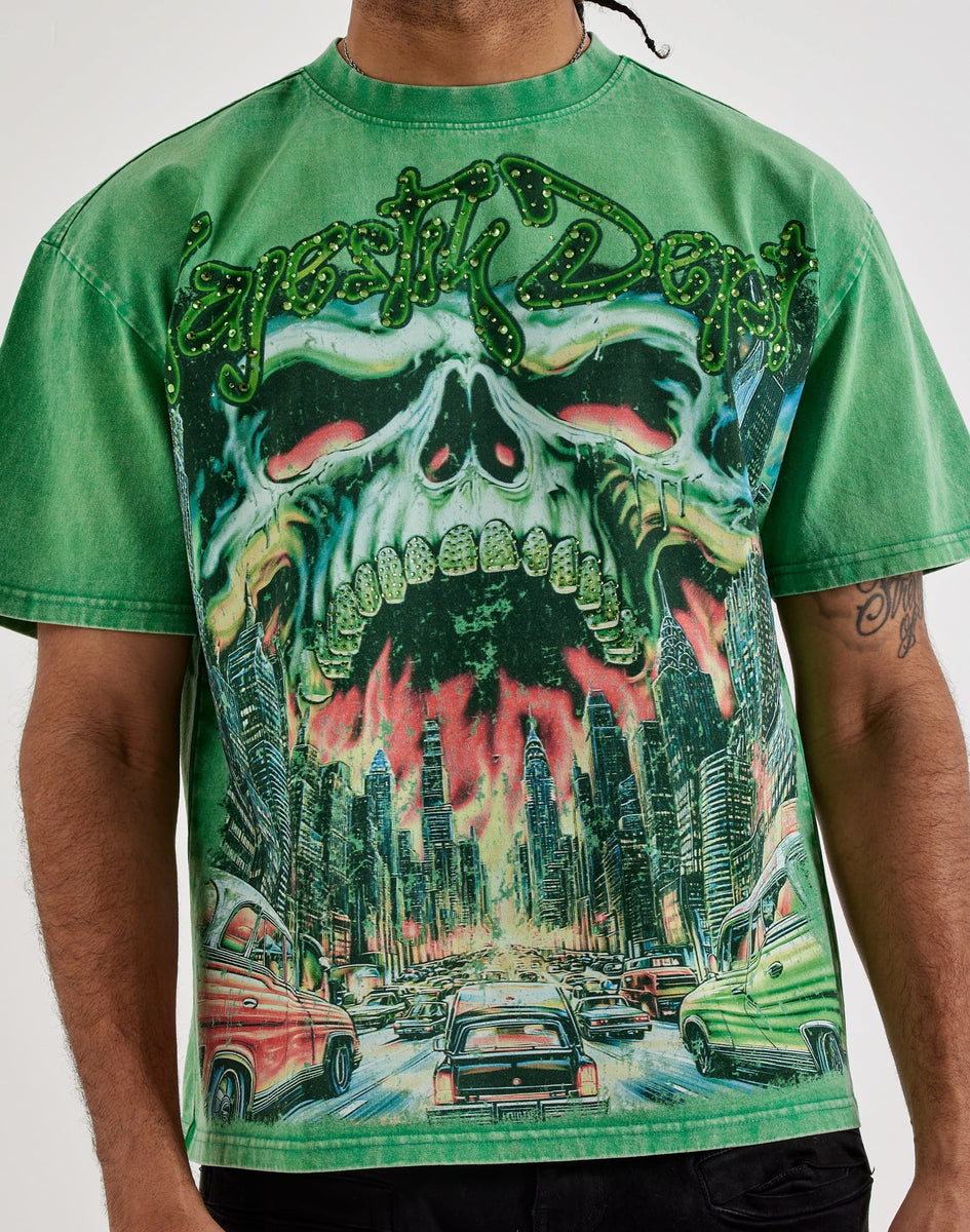Majestik City View Rhinestone Tee – DTLR