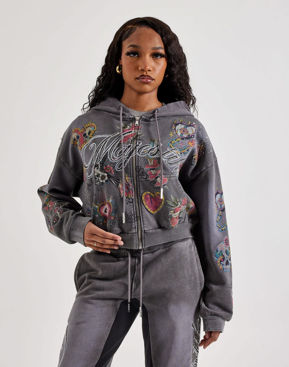 Majestik Allover Print Full-Zip Fleece Hoodie – DTLR