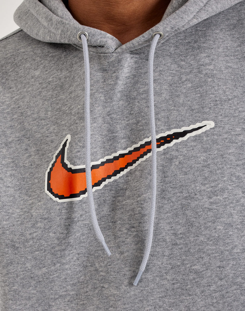 gray and orange nike hoodie
