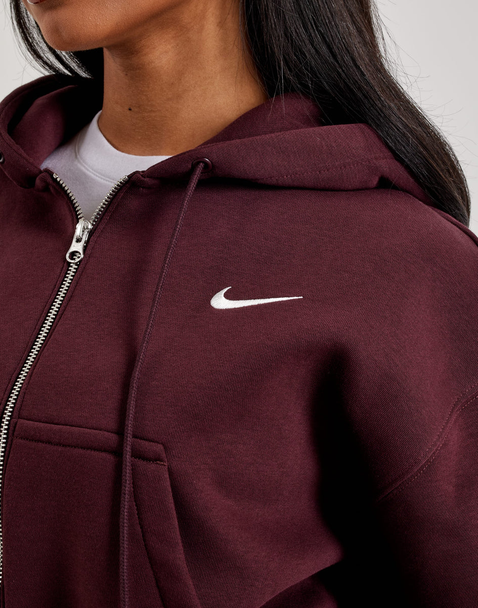 Nike Phoenix Fleece Loose Full-Zip Cropped Hoodie – DTLR