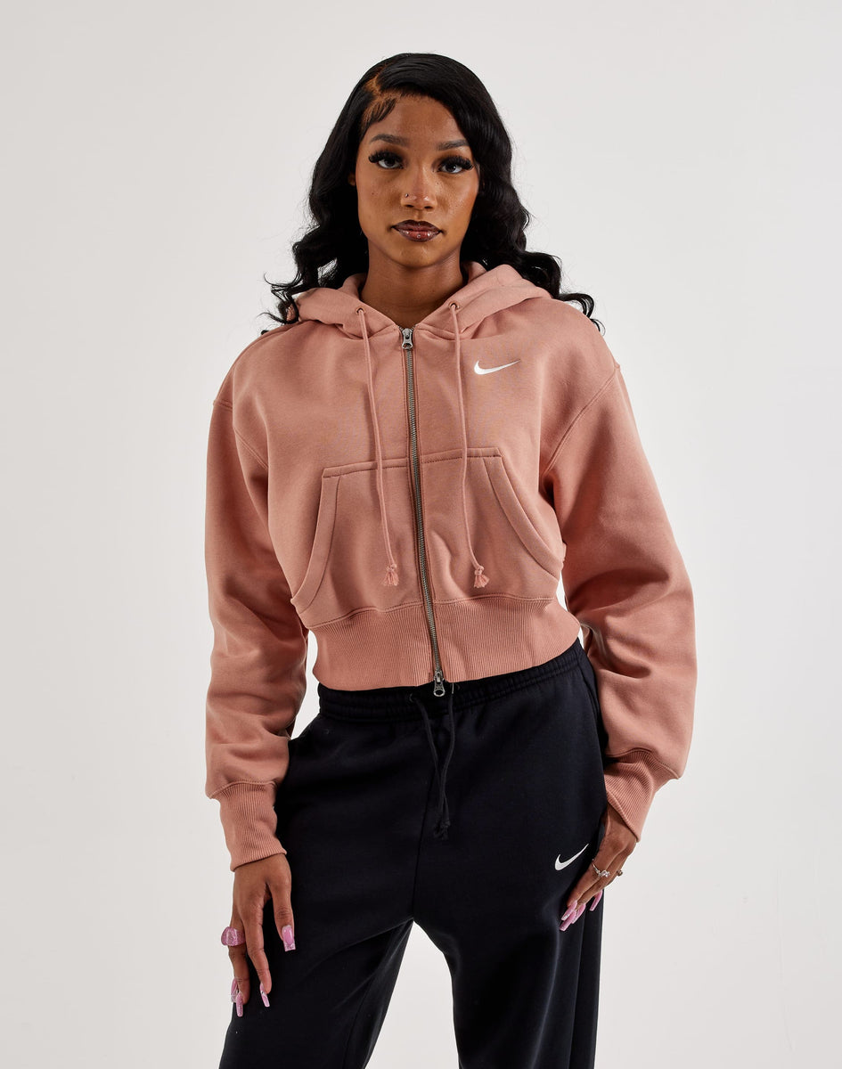 Nike Phoenix Fleece Loose Full-Zip Cropped Hoodie – DTLR