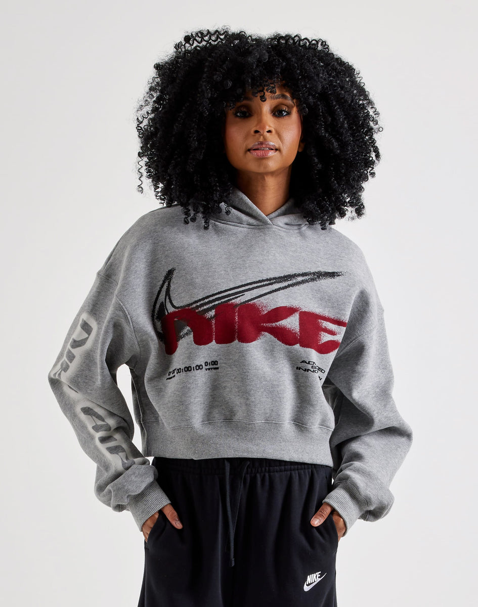 Nike Studio Fleece Oversized Cropped Hoodie – DTLR