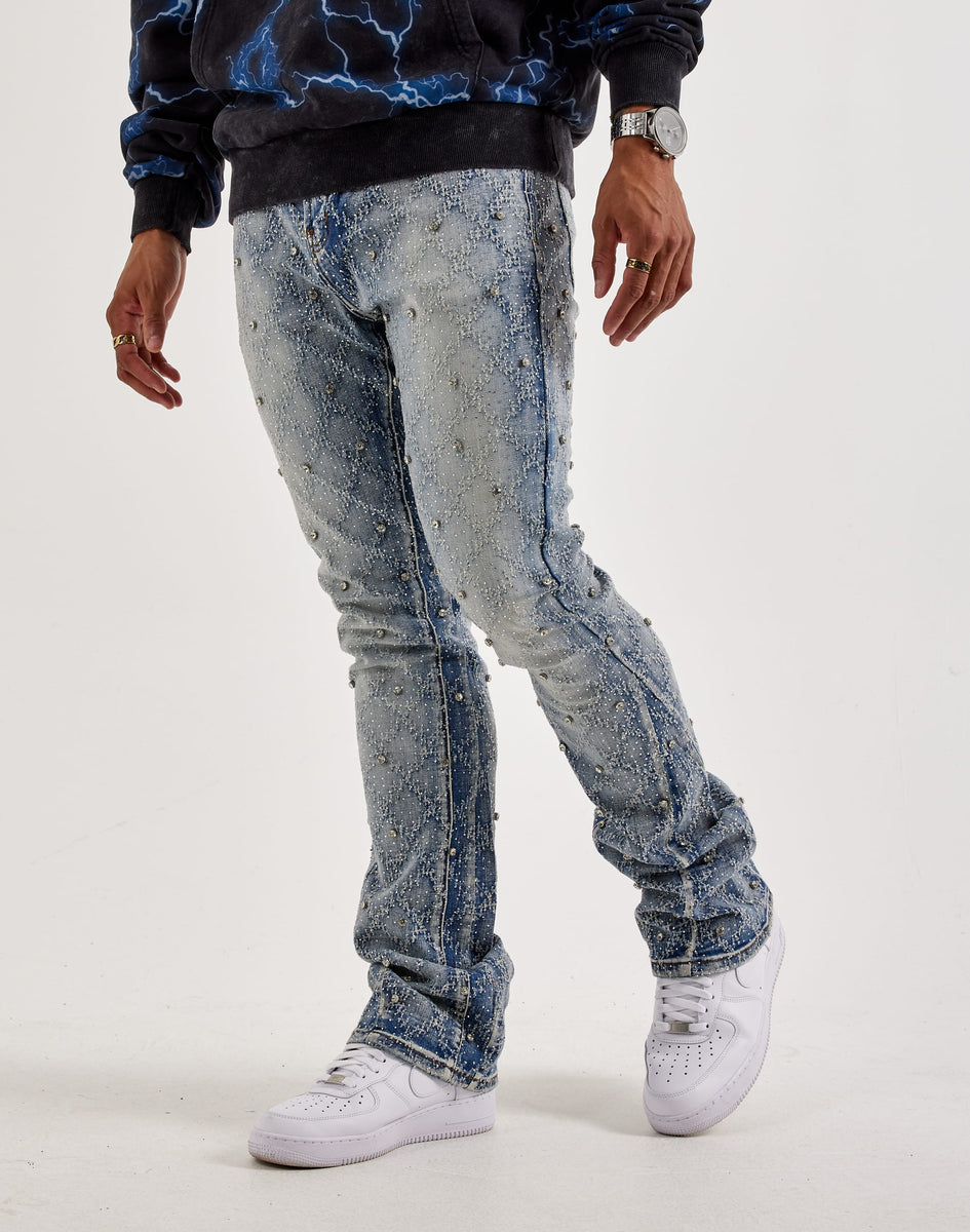 メンズ ANTIDOTE Rhinestone Detailed Denim ジーンズ