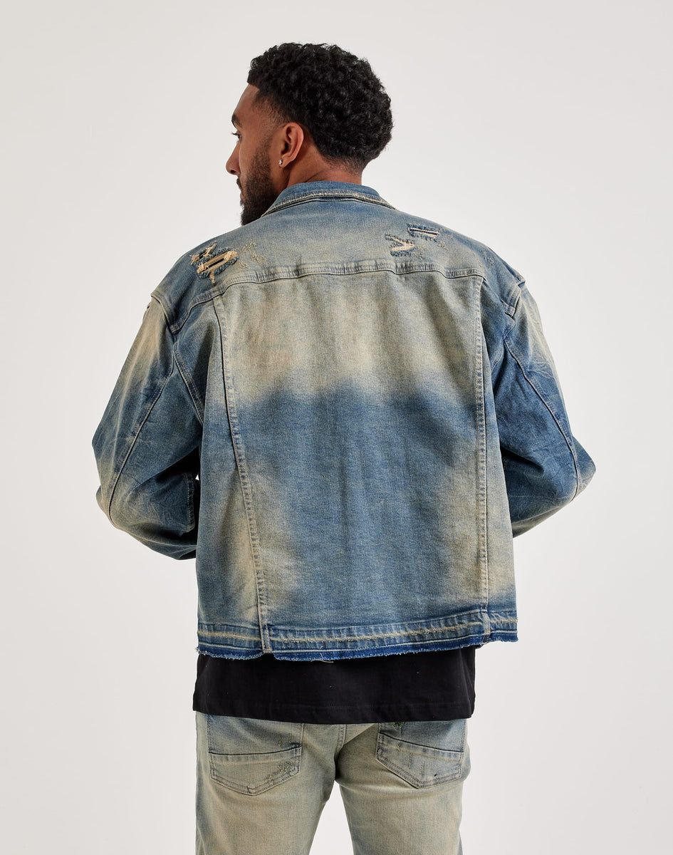 Smoke Rise Distressed Denim Jacket – DTLR