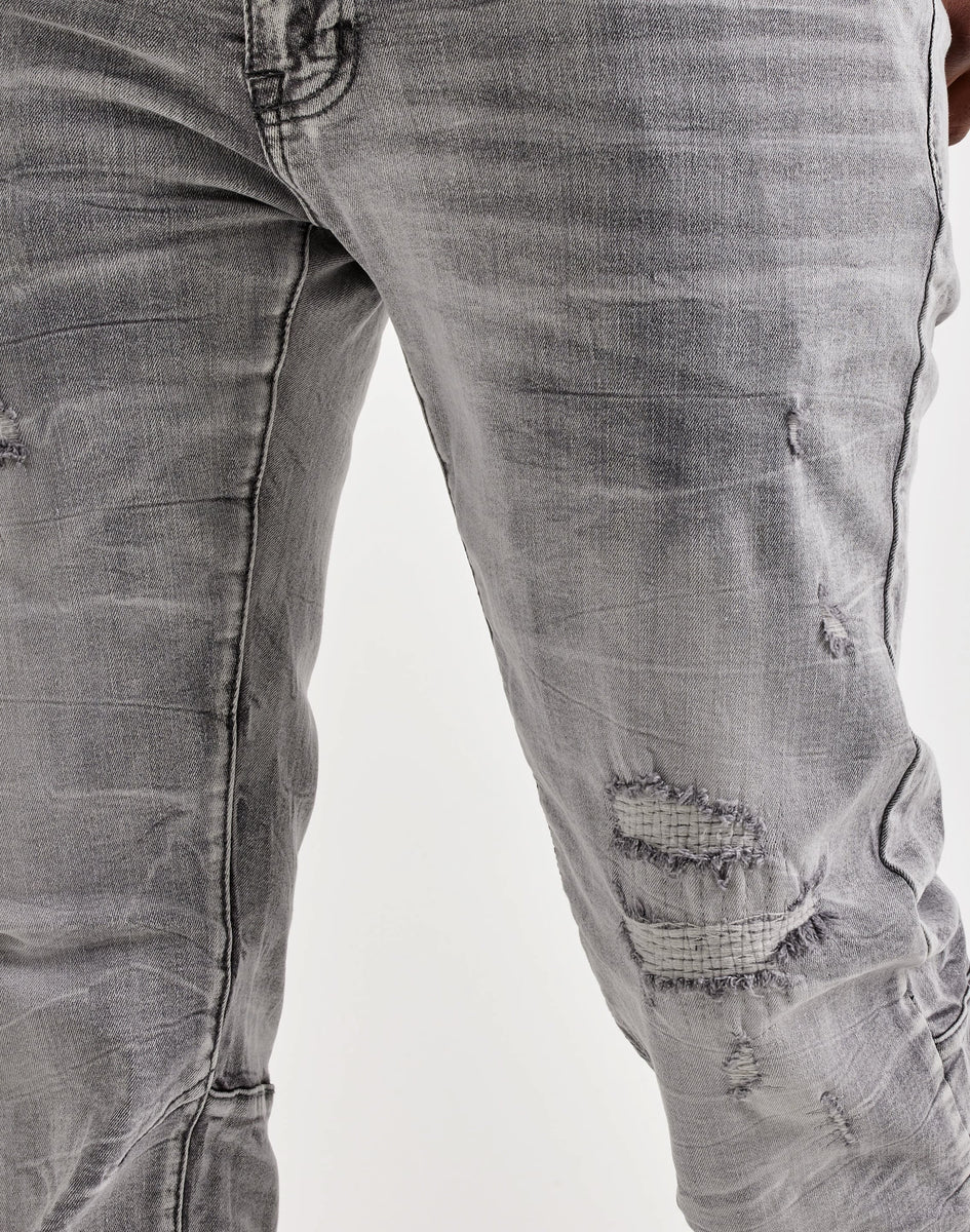 Smoke Rise Slim Distressed Denim Jeans – DTLR