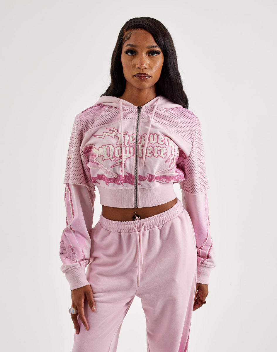 Smoke Rise Cropped Full-Zip Fleece Hoodie – DTLR