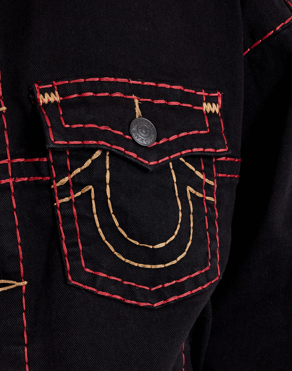 True Religion Super T Boxy Cropped Denim Jacket – DTLR