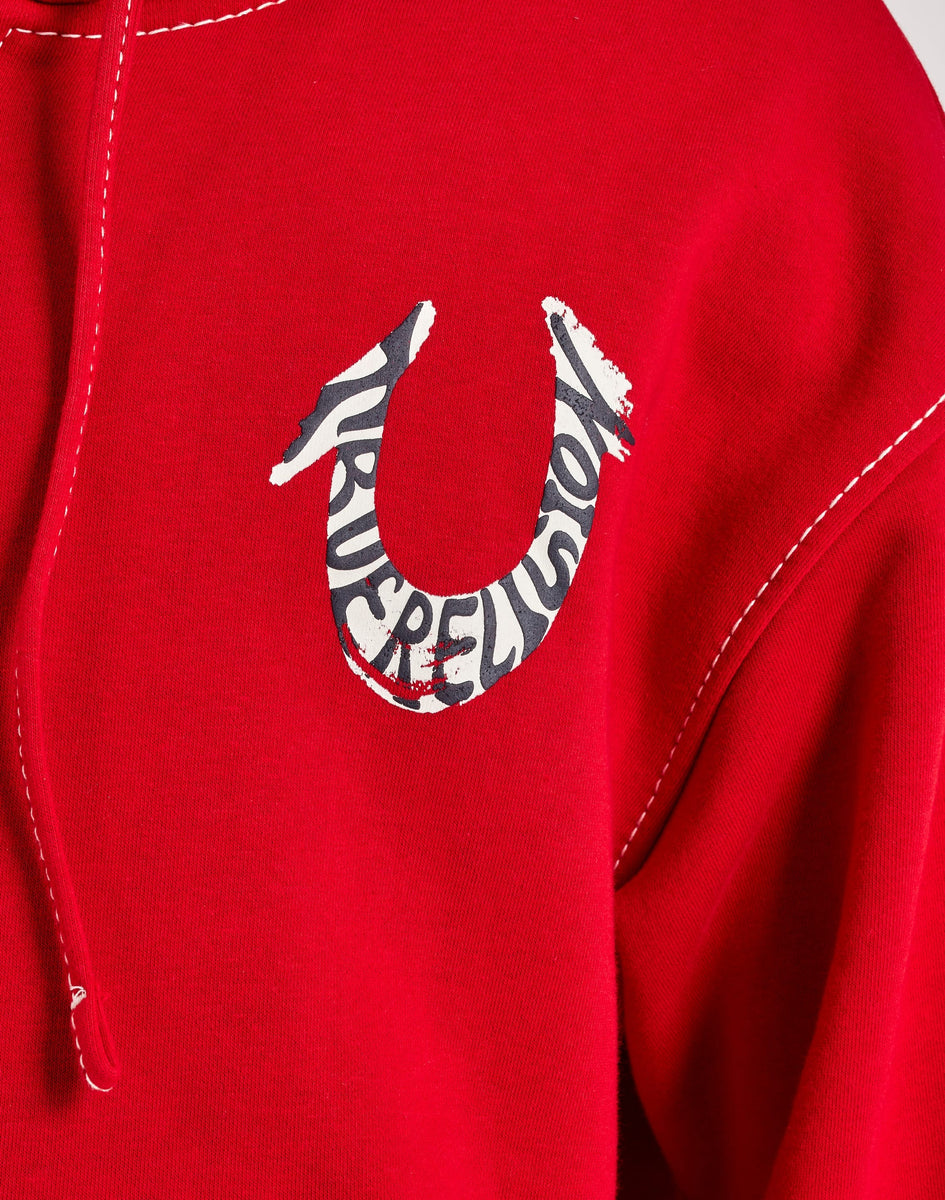 True Religion Horseshoe Paint Big-T Zip Fleece Hoodie – DTLR