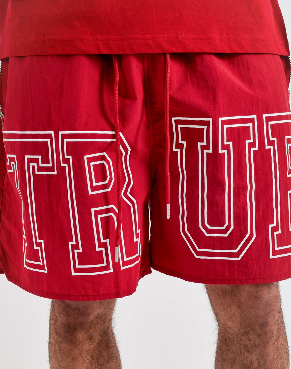 True Religion Block Logo Nylon Shorts – DTLR