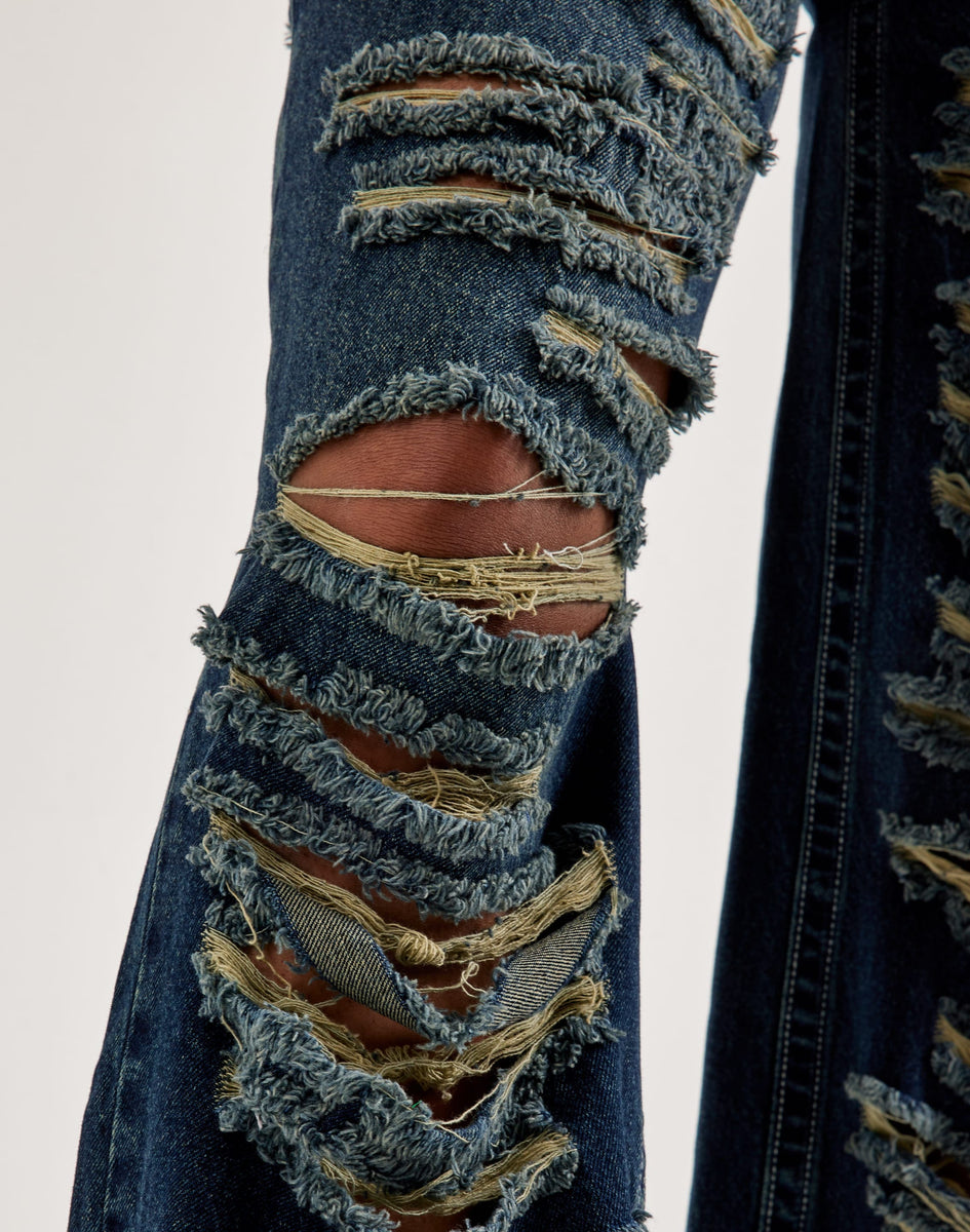 BLUE WAY ダメージ加工 TRUE RELIGION似 archive True Religion