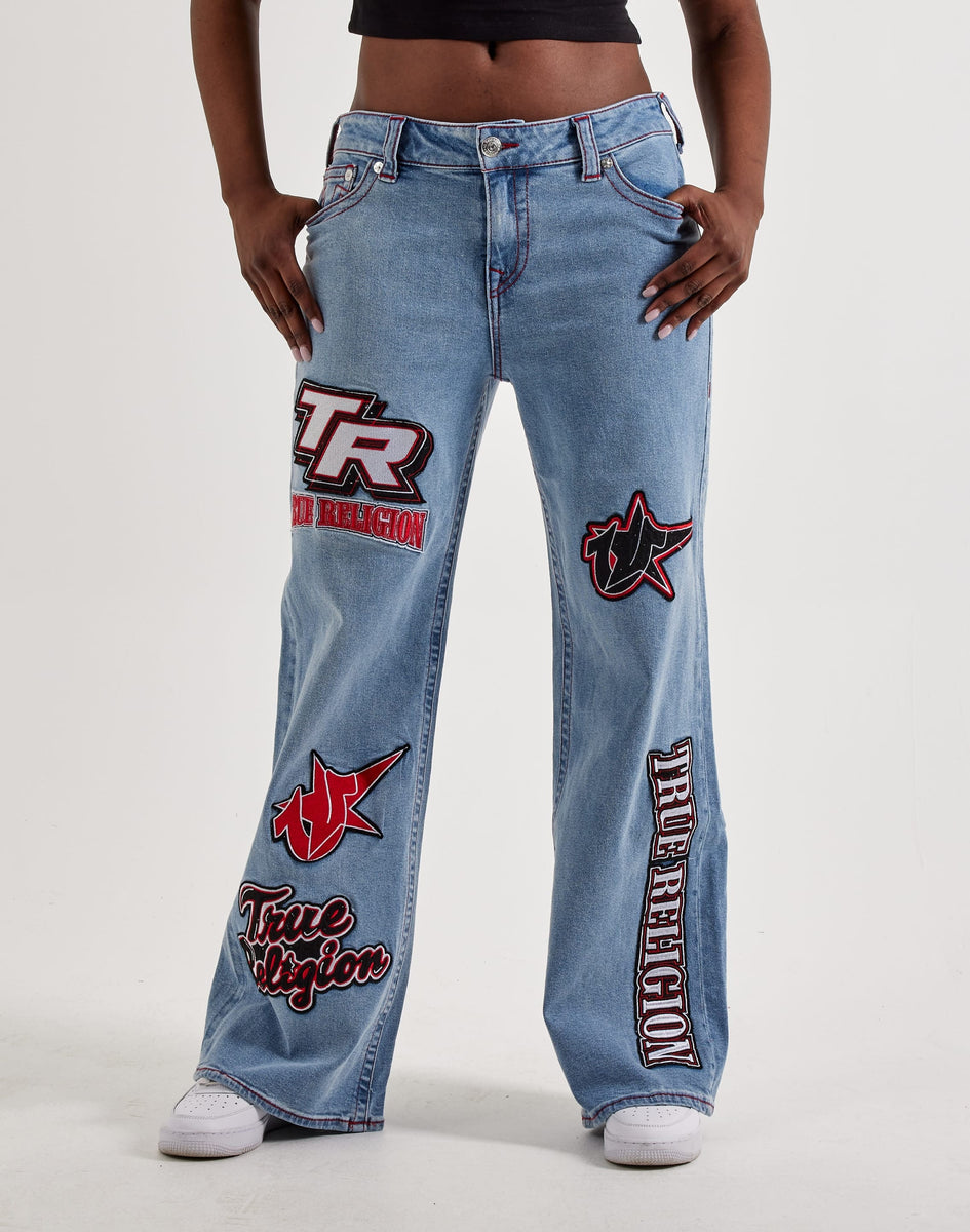True Religion Bobbi Sporty Applique Baggy Denim Jeans – DTLR