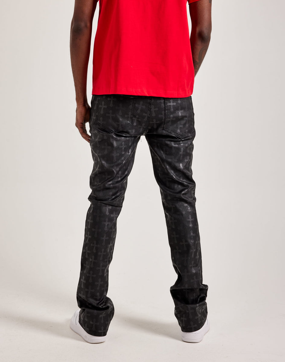 即送 DARK COATED STACKED FLARE DENIM waimea_DTRM5845T-BLACK_M-
