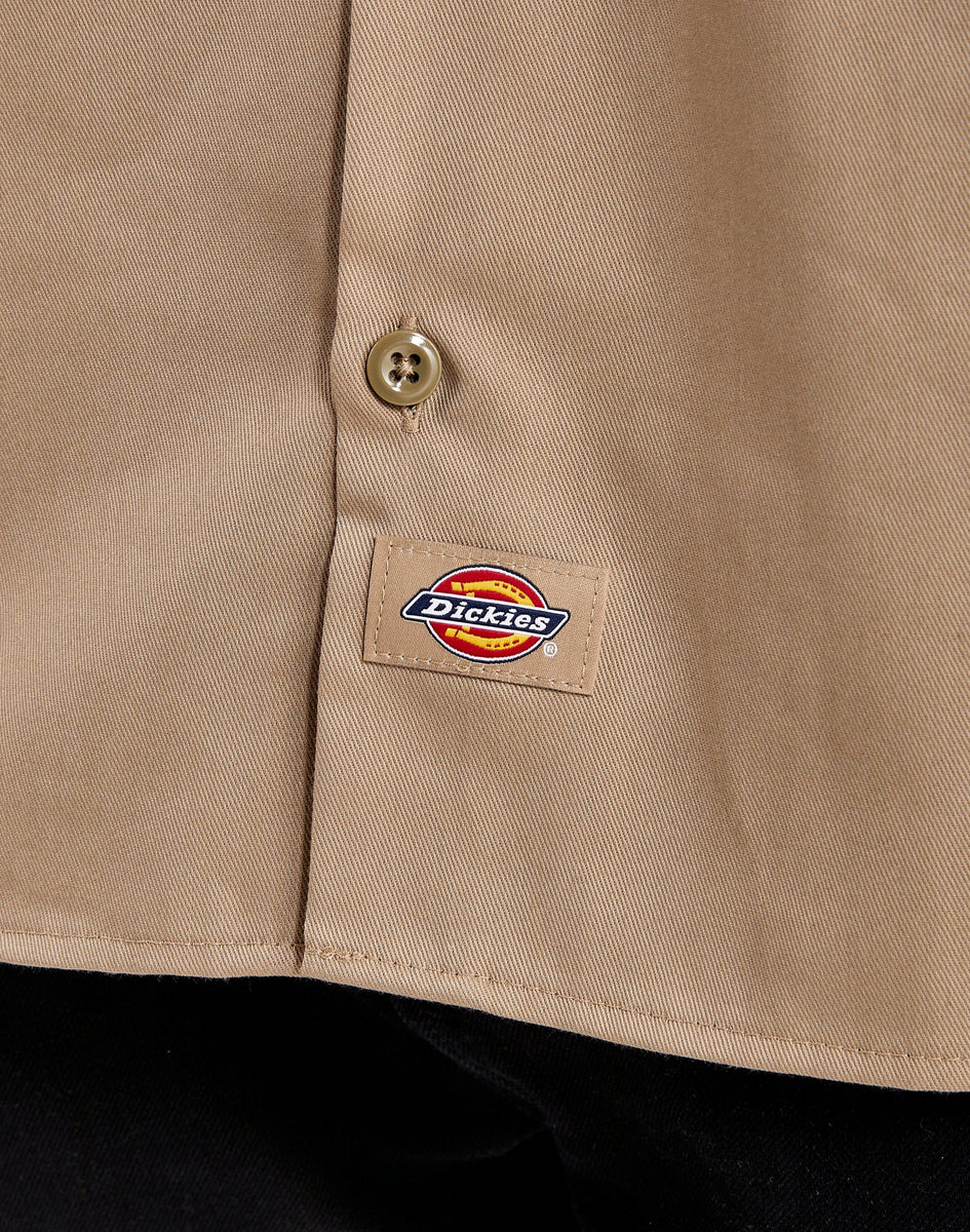 Dickies Short Sleeve Work Shirt Box Shirt Men's M Size cotton black type Vintage Second Hand