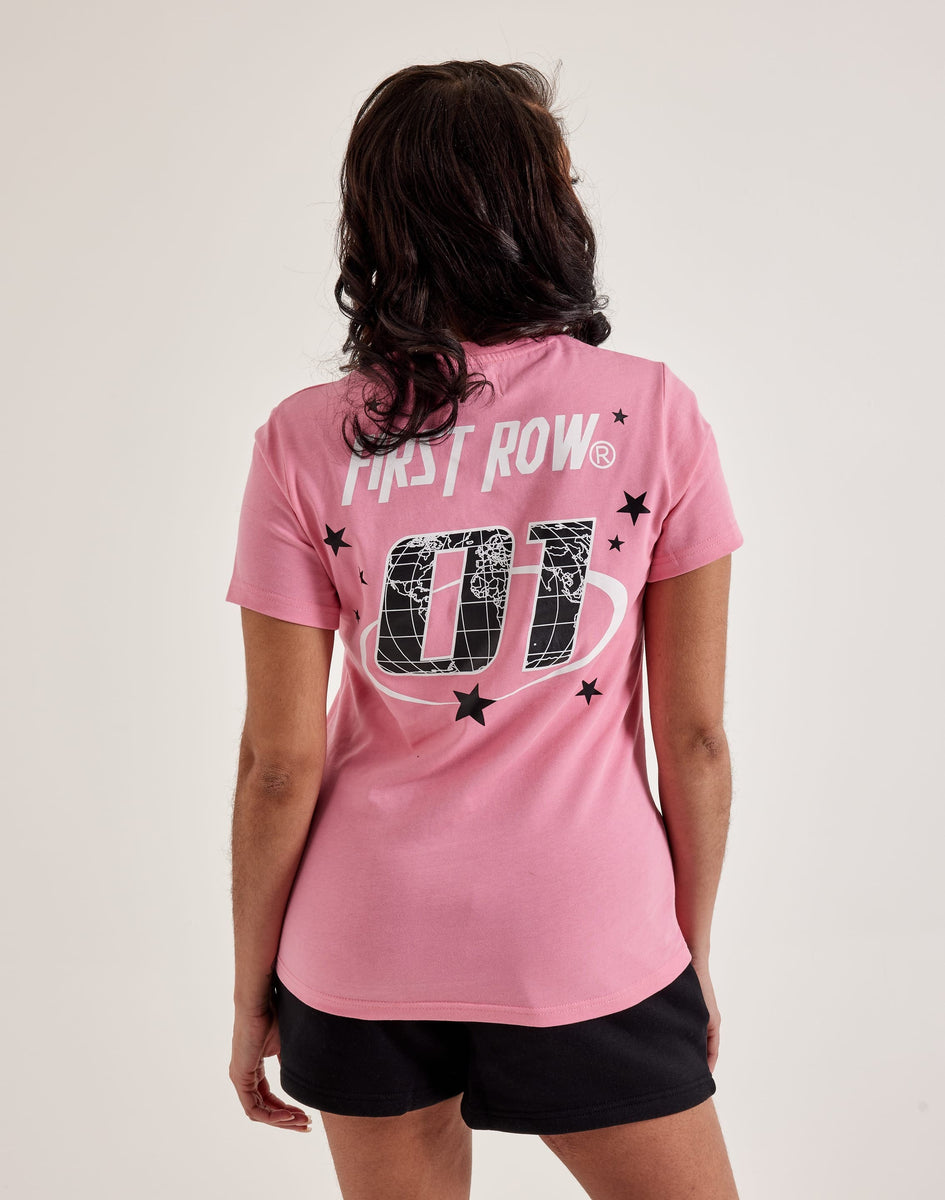 FIRST ROW ピンク Tシャツ M FIRSTROW_FRLT2107D_W-