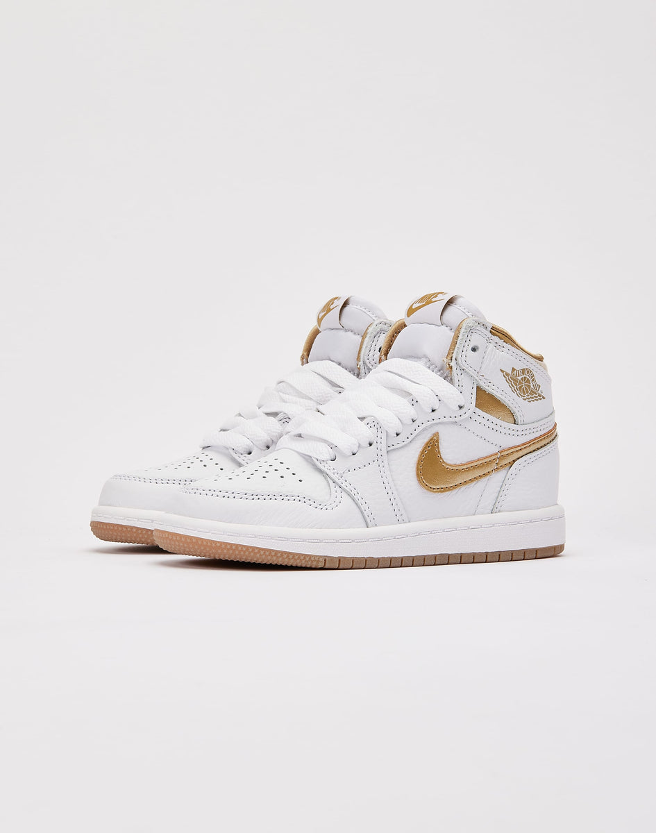 靴 Air Jordan 1 Retro High White and Gold Jordan Air Jordan 1 Retro High OG 'White and Gold' Pre