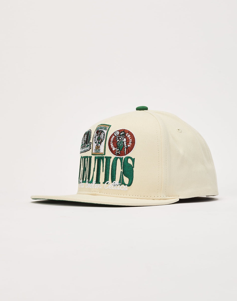 Boston Celtics Green Hat by Mitchell & Ness Nostalgia Co Snapback Pinstripe