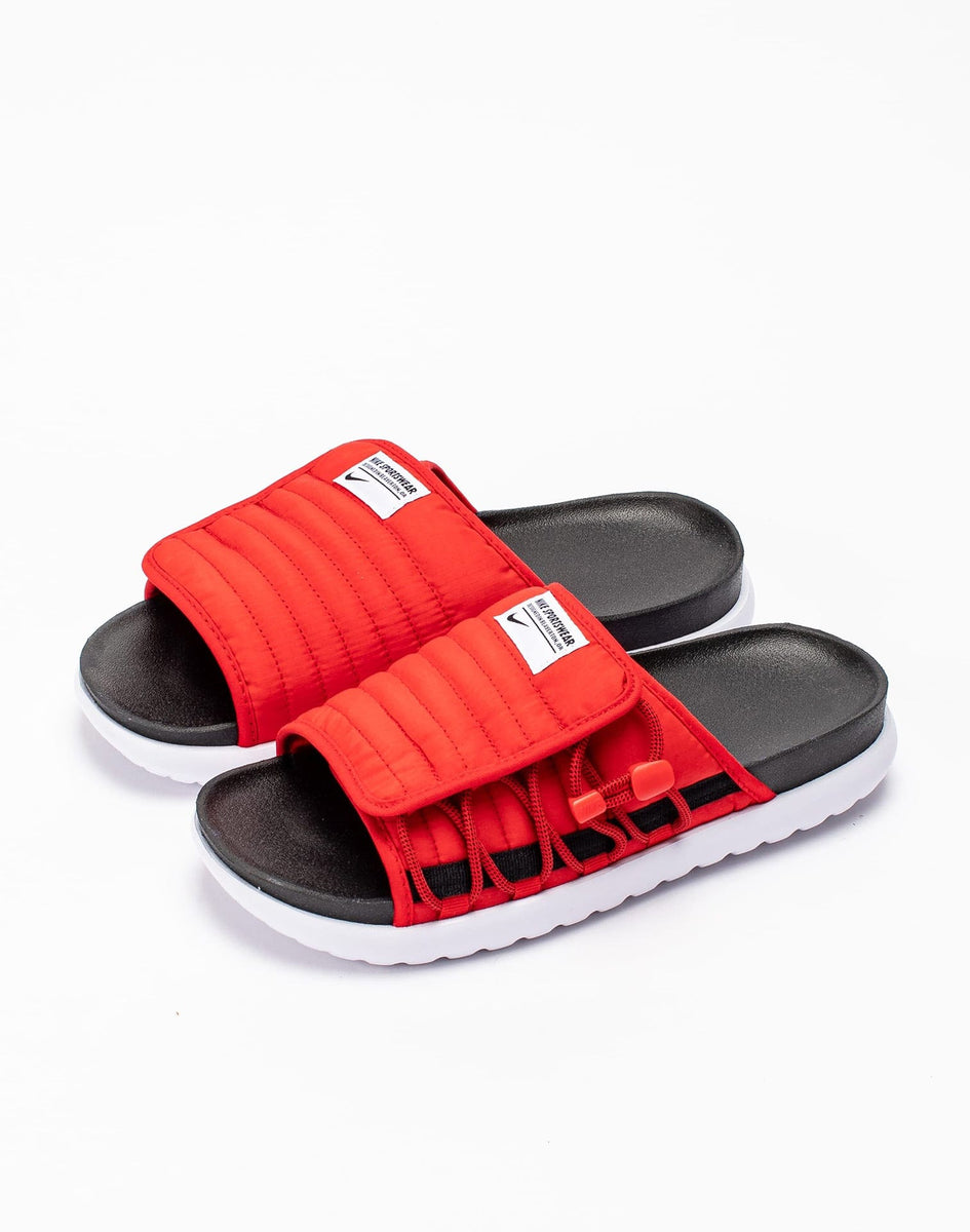 nike asuna slide on foot