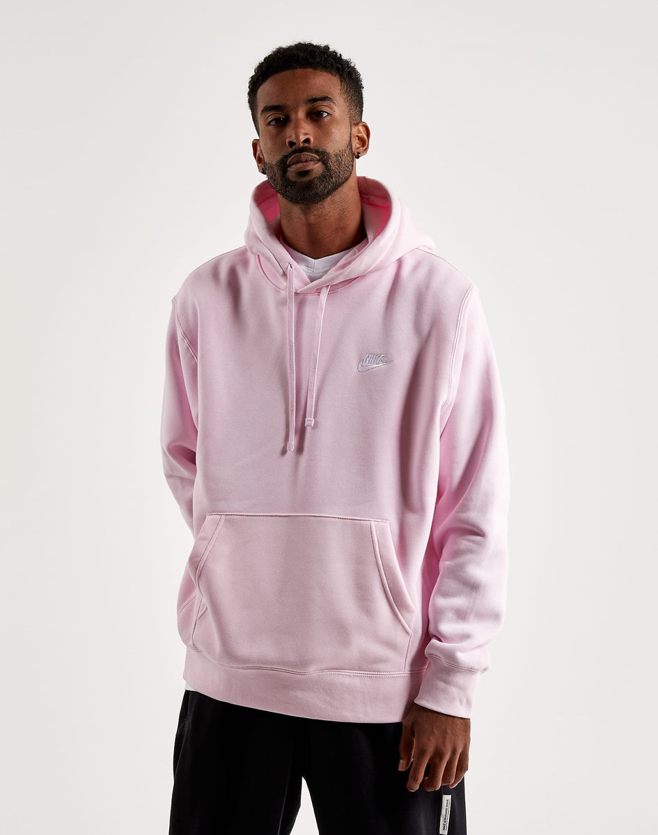 Nike club pullover hoodie pink Clearance
