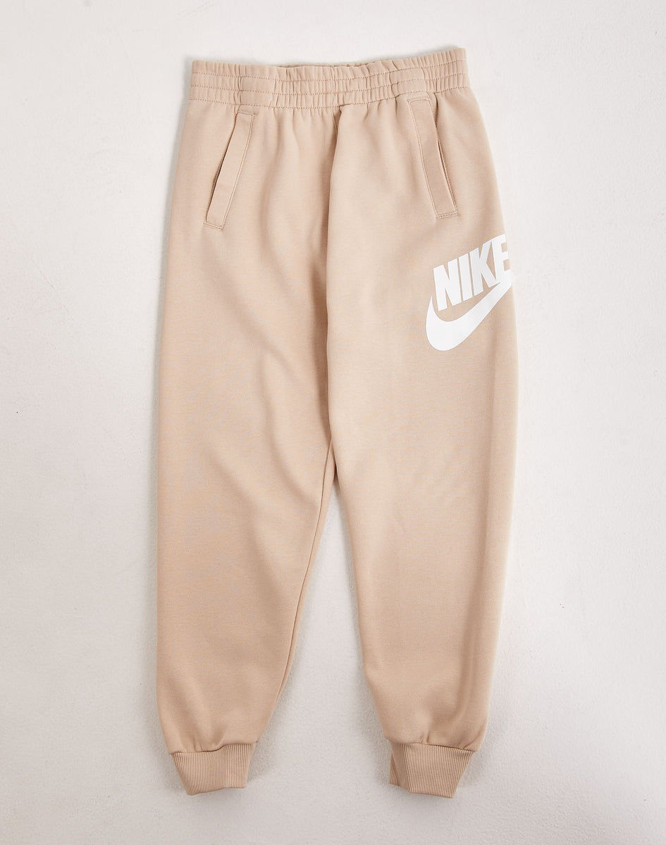 nike swoosh beige joggers