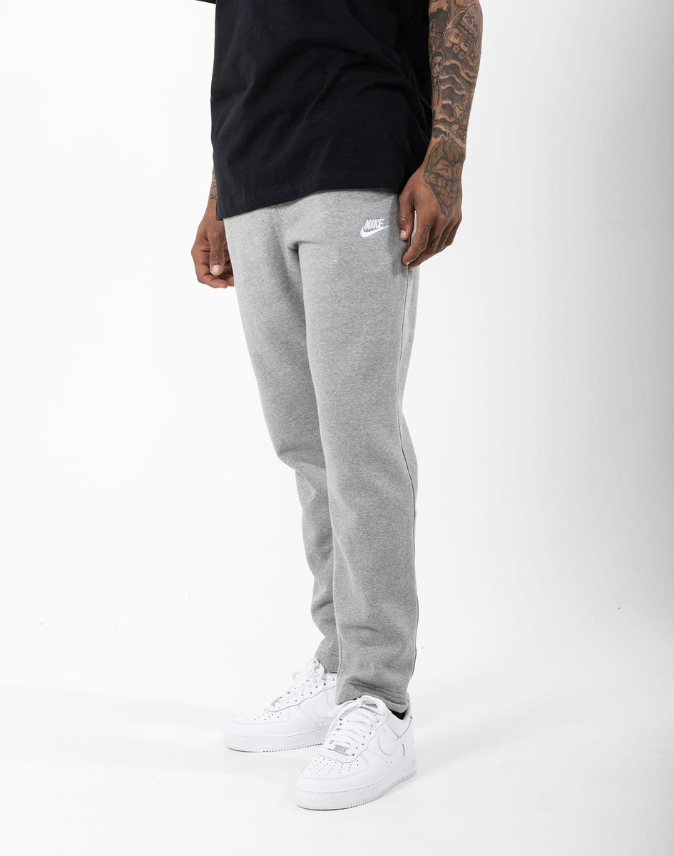 Open Hem Grey Nike Sweatpants Men Nike Mens Open Hem Fleece