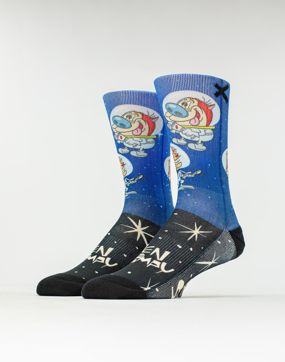 Odd Sox Calzini Uomo Ren & Stimpy - Simpatici E Colorati - Cotone Morbido - Regalo Divertente